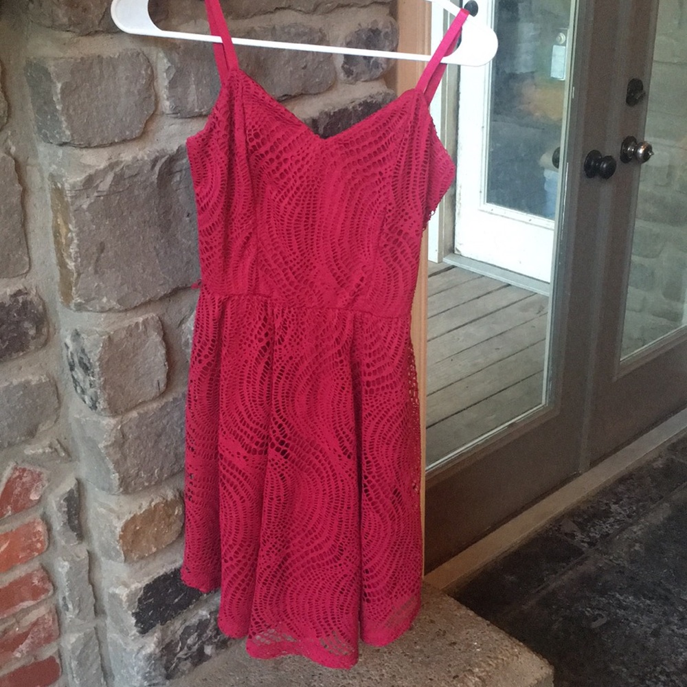 Hot pink dress